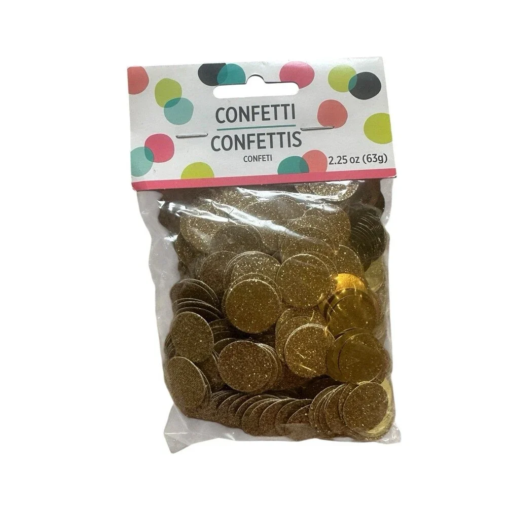 Party Supplies Bundle Rainbow Confetti Terrazzo Plates Gold Tablecloth & Decor